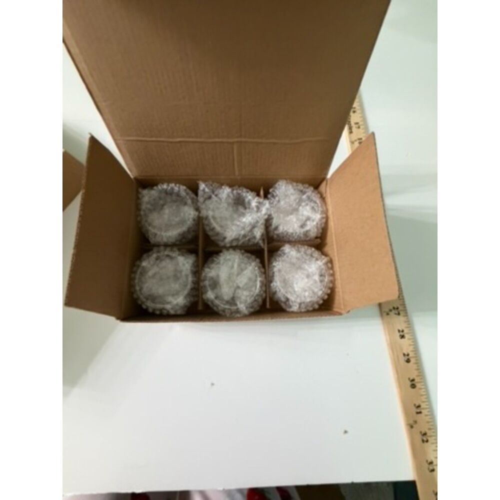 NEW PACK OF 6 CLEAR VOTIVE CANDLE CUPS GREAT FOR PARTIES/RECEPTIONS